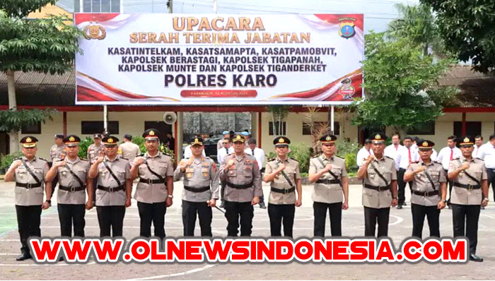 Kapolres Karo Rotasi 6 Pejabat Utama dan Kapolsek, Kasat Intelkam hingga Kapolsek Berastagi Berganti