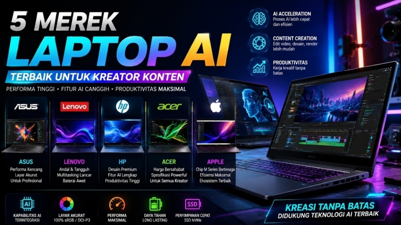 Laptop AI 2026 untuk Editor Video: Bukan Sekadar Soal GPU, Ini yang Harus Dilirik