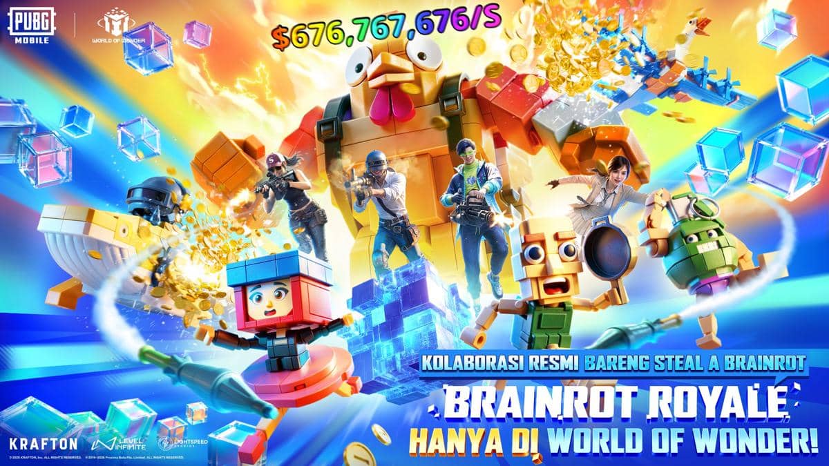 PUBG Mobile Rilis Brainrot Royale di World of Wonder, Mode Baru Berburu Karakter UGC dari Do Big Studios