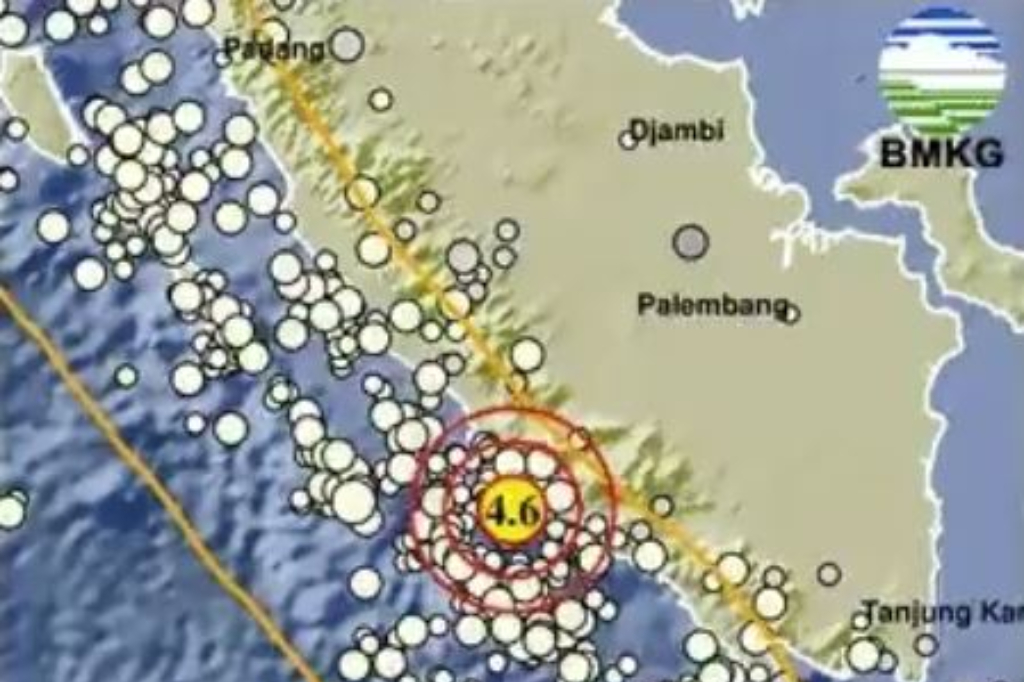 Gempa Magnitudo 4,6 Guncang Bengkulu Selatan, Pusat Gempa di 35 Kilometer Barat Daya