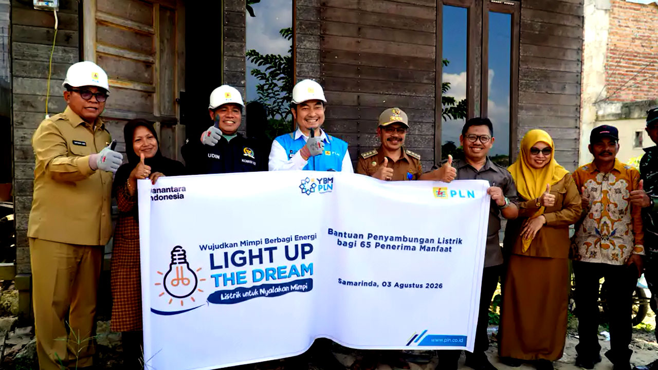 PLN Nyalakan Listrik Gratis untuk 65 Keluarga di Samarinda, Ada Peran Zakat Pegawai