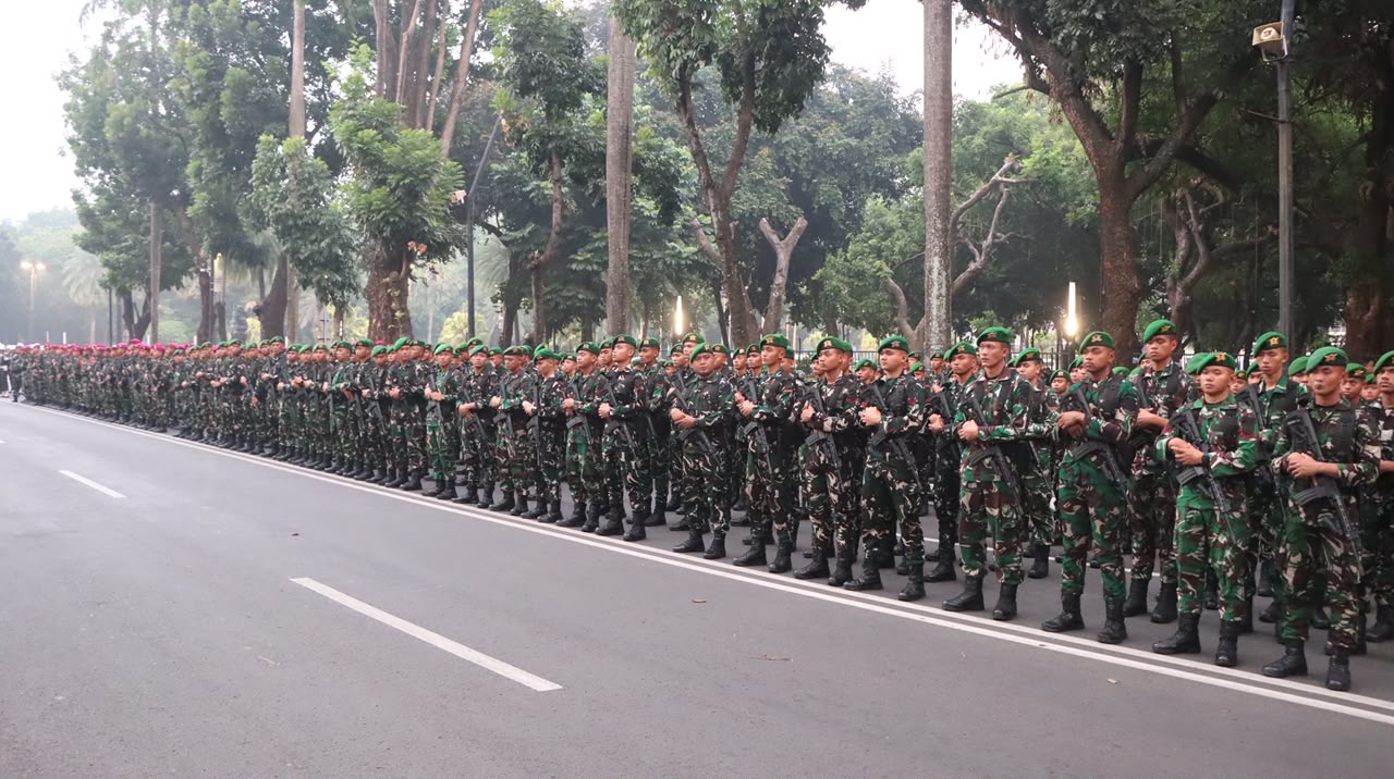 8.095 Personel Gabungan TNI-Polri Siaga Amankan Pidato Kenegaraan Presiden di DPR