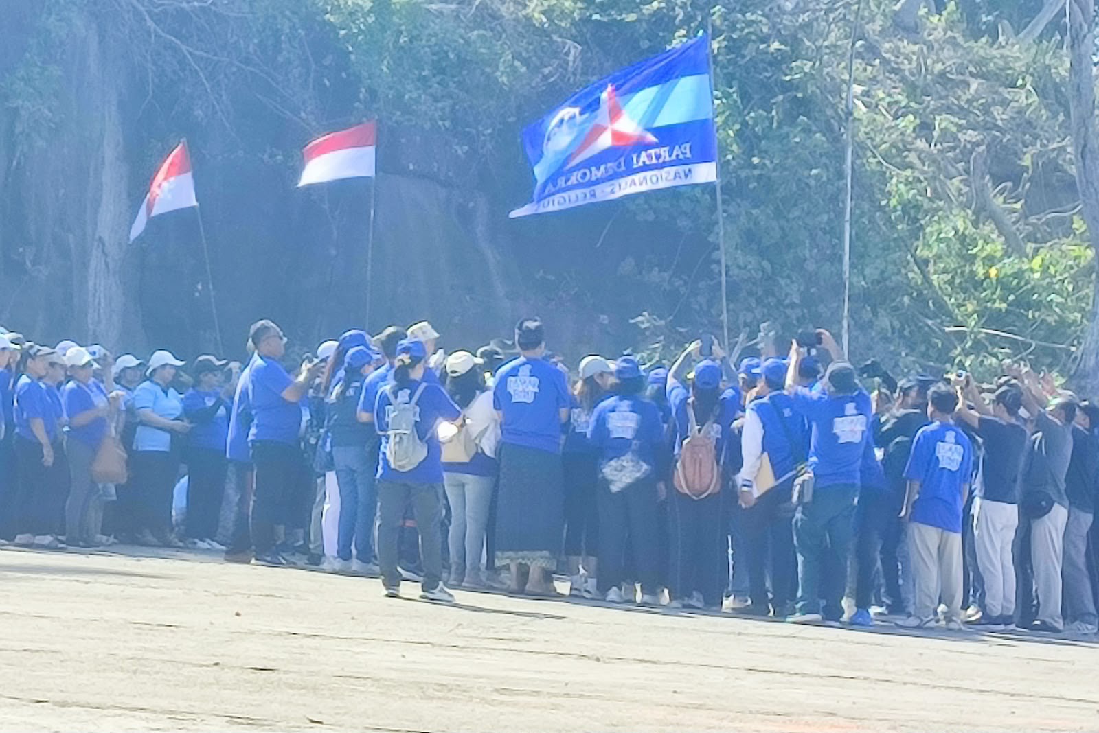 250 Kader Partai Demokrat Bali Bersihkan Pura Rambut Siwi Jembrana dan Tanam 2 Jenis Pohon Bunga