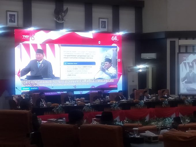 DPRD OKI dan Forkopimda Ikuti Rapat Paripurna Pidato Kenegaraan HUT ke-81 RI, Bupati Muchendi Mahzareki Hadir