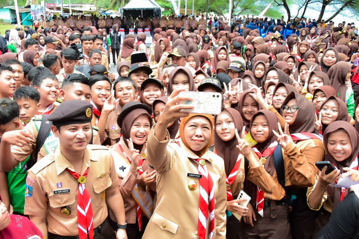 Pramuka Jatim Didorong Jadi Penggerak Swasembada Pangan, Khofifah Sebut 51 Persen Gula Nasional dari Jatim