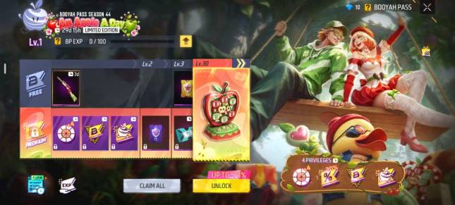 Free Fire Rilis Event An Apple Day di Booyah Pass Season 44, Buruan Klaim Backpack dan Gloo Wall Legendaris