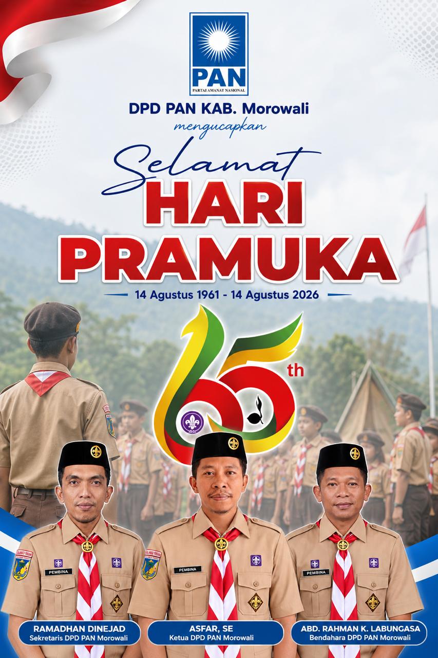 Peringatan Hari Pramuka ke-65 di Morowali, DPD PAN Sebut Nilai Kepramukaan Kunci Bangun Daerah