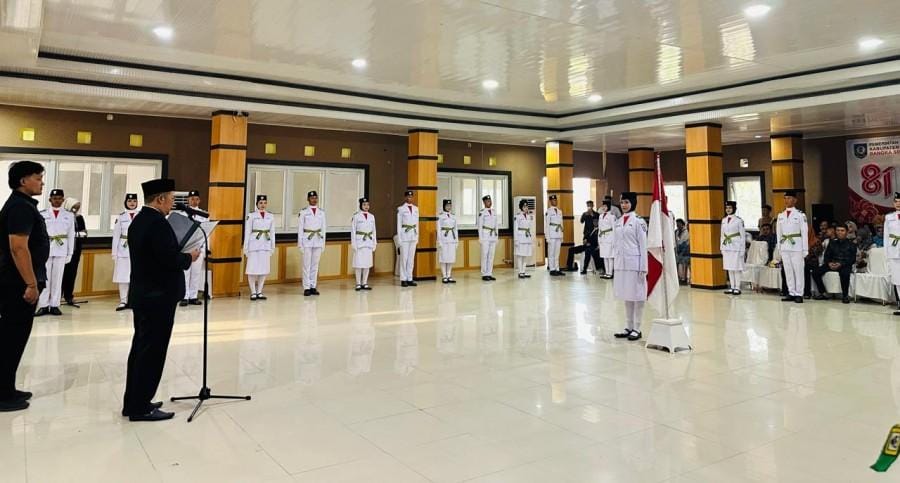 Bupati Basel Riza Herdavid Kukuhkan Paskibraka 2026, Targetkan Pengibaran Merah Putih Sempurna di HUT ke-81 RI