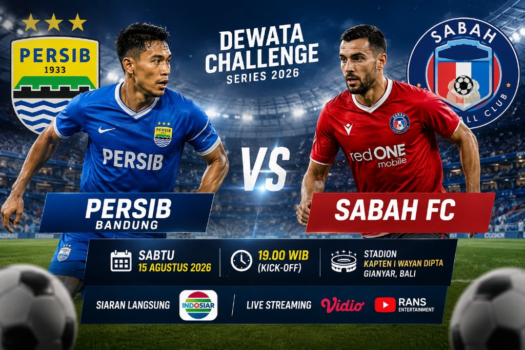 Persib vs Sabah FC di Dewata Challenge Series 2026: Jam Kick-off, Link Live Streaming, dan Target Maung Bandung