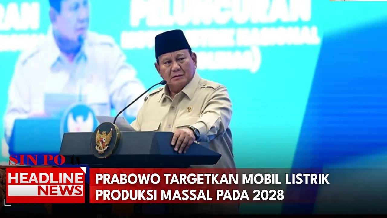 Prabowo Targetkan Indonesia Mulai Produksi Massal Mobil Listrik pada 2028