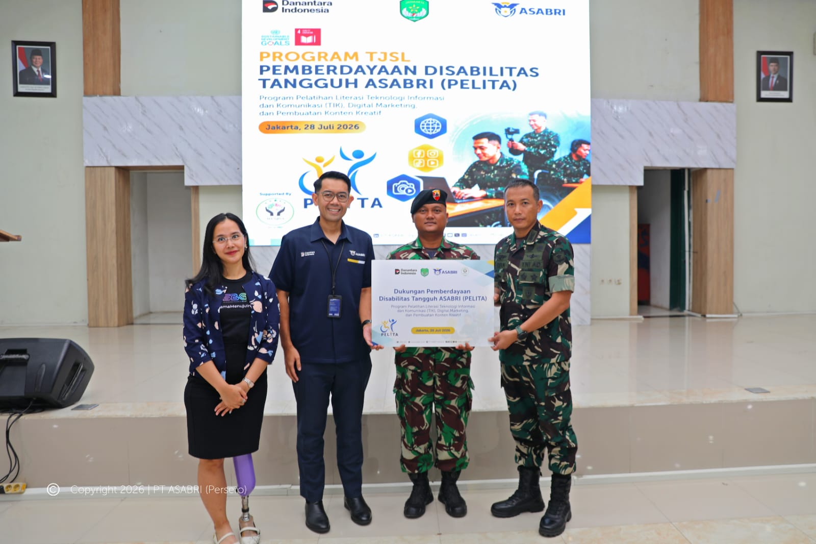 ASABRI Bekali 28 Prajurit TNI Disabilitas dengan Literasi Digital dan Keterampilan Content Creator