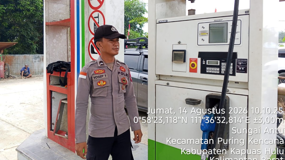 Polsek Puring Kencana Awasi Distribusi dan Harga BBM di SPBU 66.787006 Milik PT Khairul Saputra Jaya