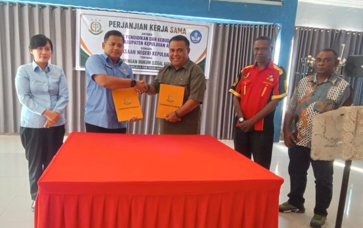 Cegah Penyimpangan Anggaran 2026, Dikbud Kepulauan Aru Gandeng Kejari untuk Pendampingan Hukum 39 Paket Fisik