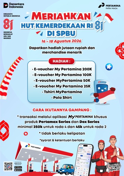 Semarak HUT ke-81 RI, Pertamina Patra Niaga Sumbagut Bagi-bagi Hadiah di 24 SPBU