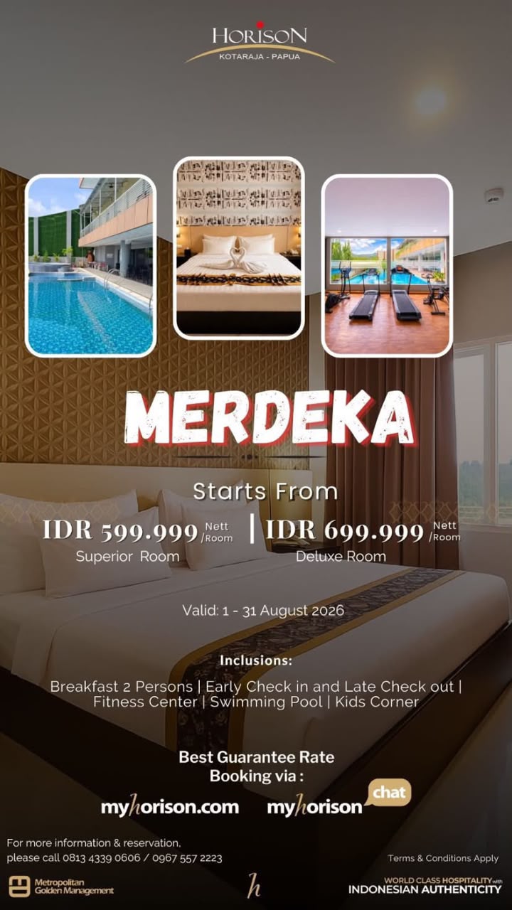 Horison Kotaraja Jayapura Luncurkan Empat Promo Spesial Agustus 2026, Paket Pernikahan hingga Kuliner Nusantara
