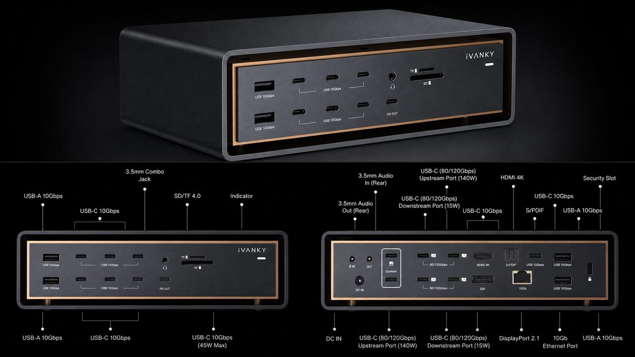 iVANKY FusionDock Ultra Hadir dengan 26 Port dan Dukungan Quad 6K untuk Mac Apple Silicon