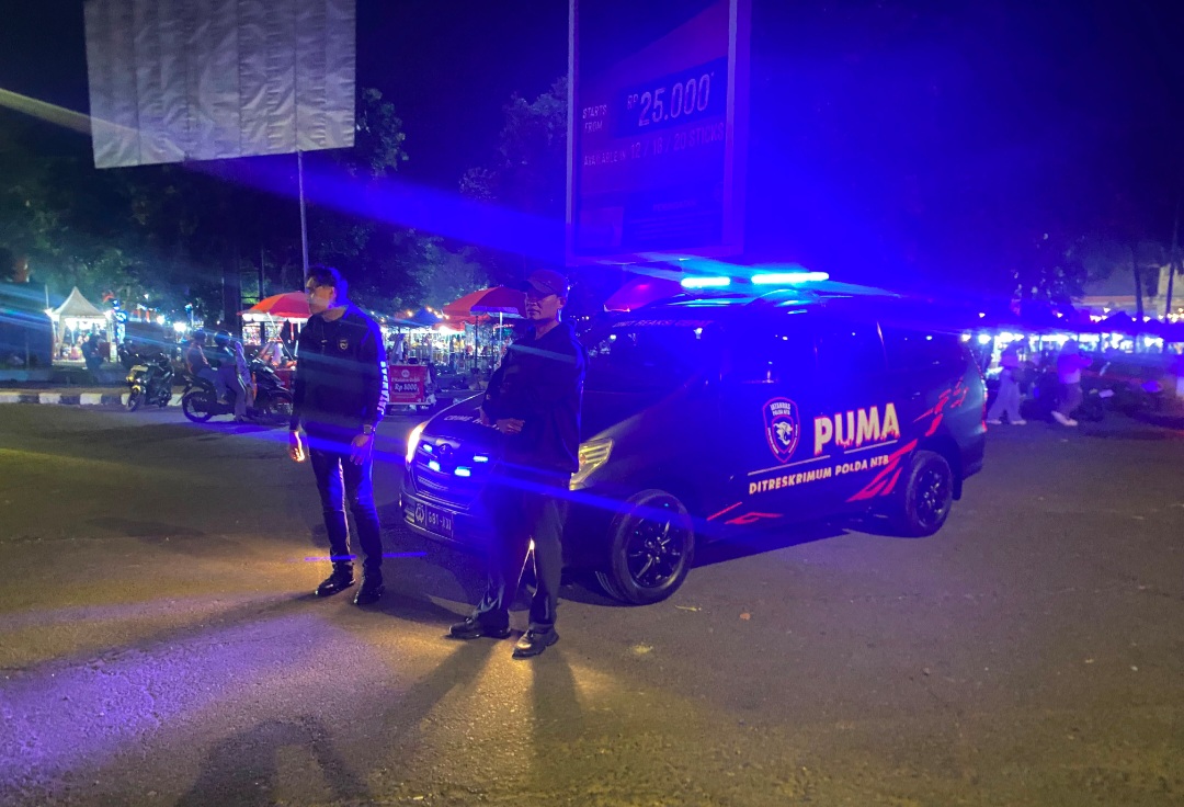 Tim URC Puma Jatanras Polda NTB Sisir Titik Rawan di Mataram untuk Tekan Kejahatan 3C dan Balap Liar