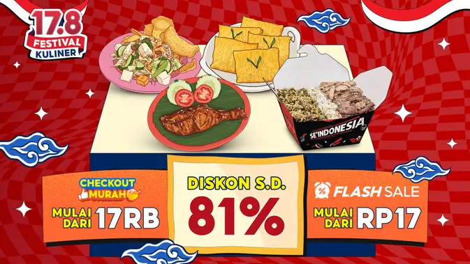 17.8 Festival Kuliner ShopeeFood Hadirkan Flash Sale Rp17 dan Voucher Diskon 81% untuk Rayakan HUT RI