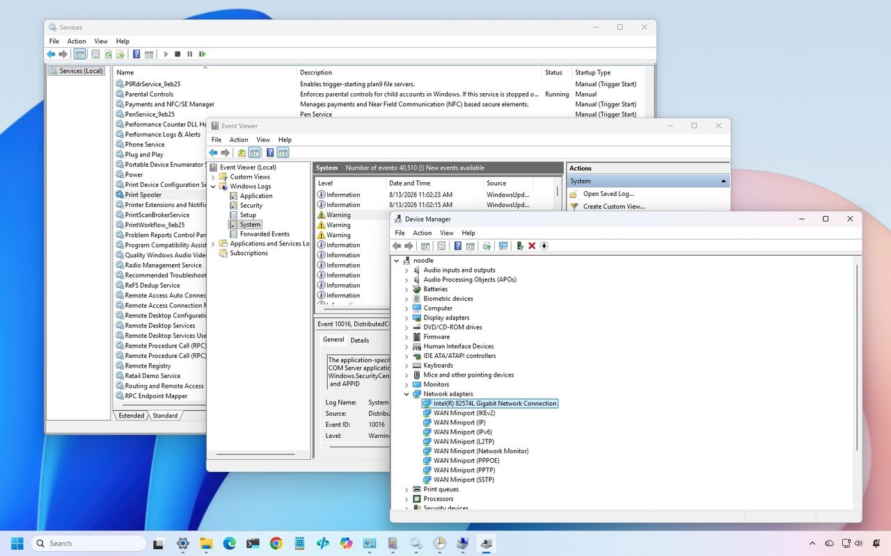Windows 11 Makin Modern, tapi Device Manager, Event Viewer, dan Services Masih Jadul — Ini Tuntutan Pengguna