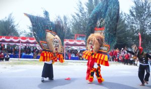 Reog Singo Mudho Meriahkan Pawai HUT ke-81 RI di Natuna, Ribuan Warga Padati Pantai Kencana