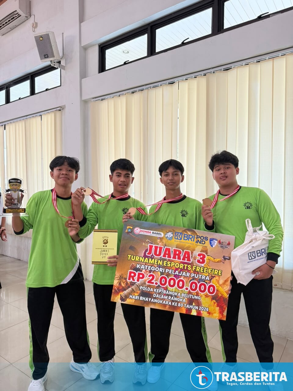 Tim Free Fire SMA Muhammadiyah Toboali Juara 1 dan 3 di Dua Turnamen Pelajar Babel
