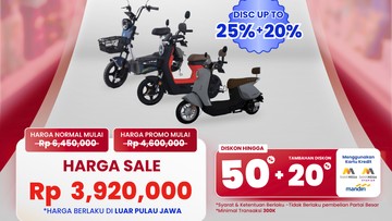 Transmart Full Day Sale 16 Agustus 2026: Diskon Sepeda Listrik Capai 45% dengan Kartu Kredit Bank Mega