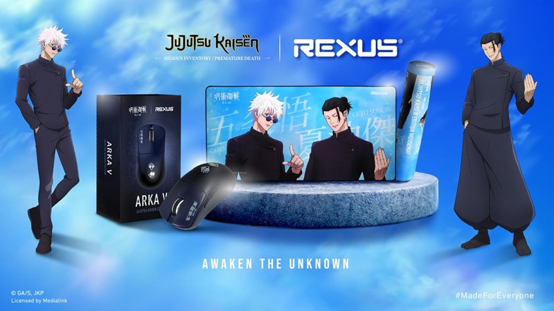 Rexus x Jujutsu Kaisen Debut di AFA ID 2026, Rilis Mouse dan Barebone Keyboard Edisi Terbatas