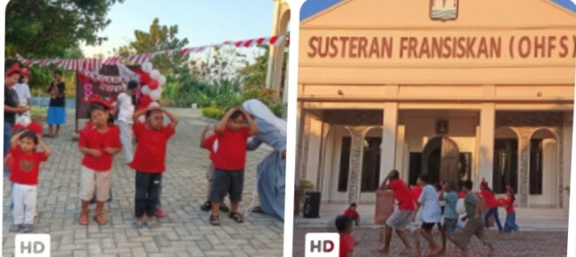 Lomba Gigit Kerupuk hingga Estafet Karet Warnai HUT ke-81 RI bagi Anak SEKAMI dan KUB Santa Maria Virgo di Kupang