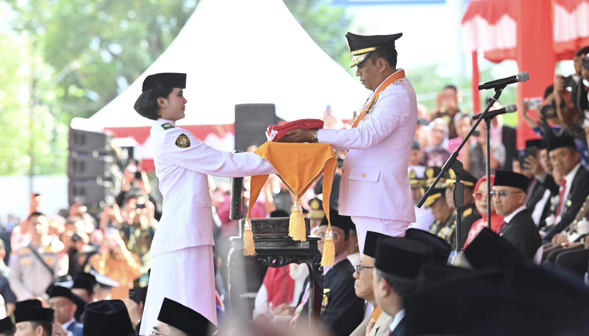 Peringatan HUT ke-81 RI di Sulteng Dipimpin Gubernur Anwar Hafid, Paskibraka dari 13 Kabupaten Kota Bertugas