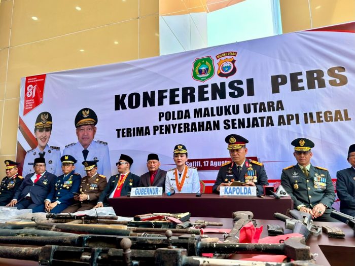 16 Senjata Api Ilegal Diserahkan Warga Halmahera Utara ke Polda Maluku Utara, Diungkap Saat HUT ke-81 RI