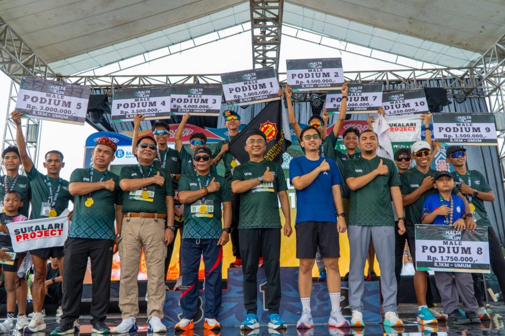Gubernur Kaltara Zainal Paliwang Ikut Kaltara Run 8,1 Km di Tarakan, Umumkan Event Lari Internasional November