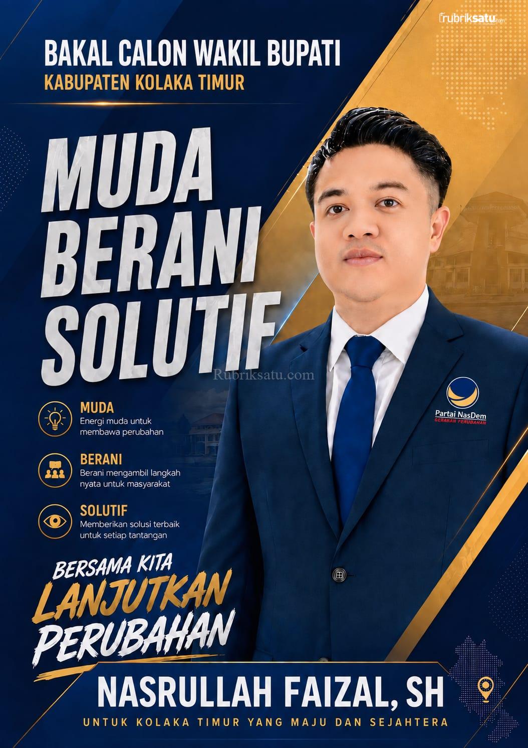 NasDem Buka Peluang Nasrullah Faizal Isi Kursi Wakil Bupati Kolaka Timur, Ini Syaratnya