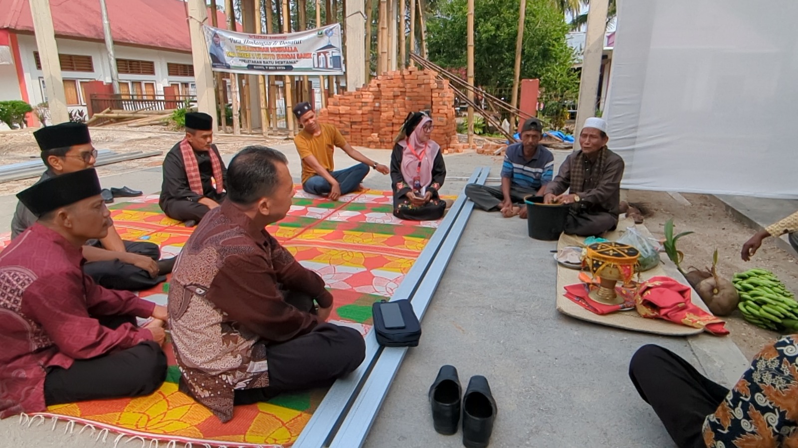 Batagak Kudo-kudo Mushalla SMAN 2 VII Koto Sungai Sariak Padang Pariaman, Sekolah Adat dan Gandang Tasa Meriahkan Prosesi