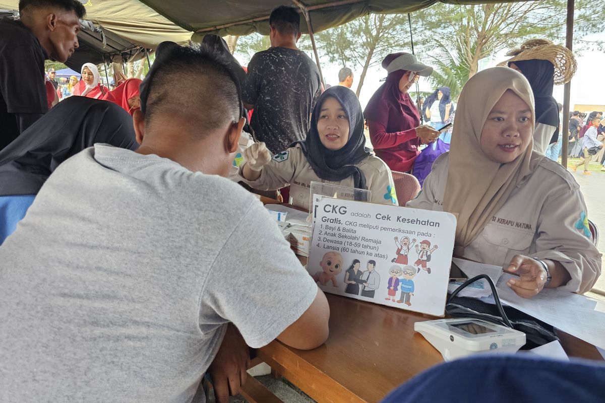 CKG di Tengah Perayaan HUT RI di Natuna: 30 dari 67 Warga Terdeteksi Hipertensi