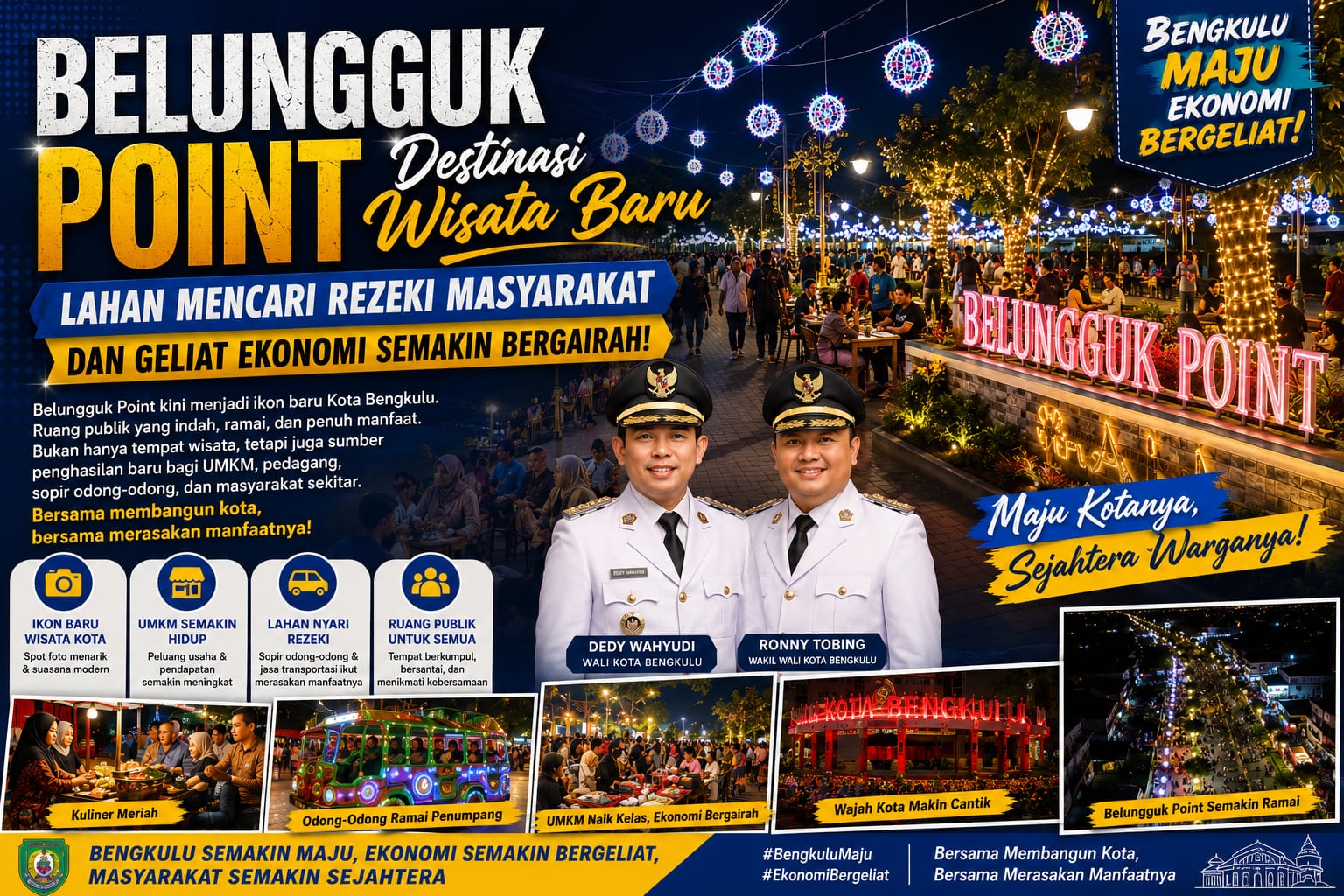 Belungguk Point Jadi Ikon Baru Kota Bengkulu, Warga Sebut Suasana Kota Kini Lebih Hidup