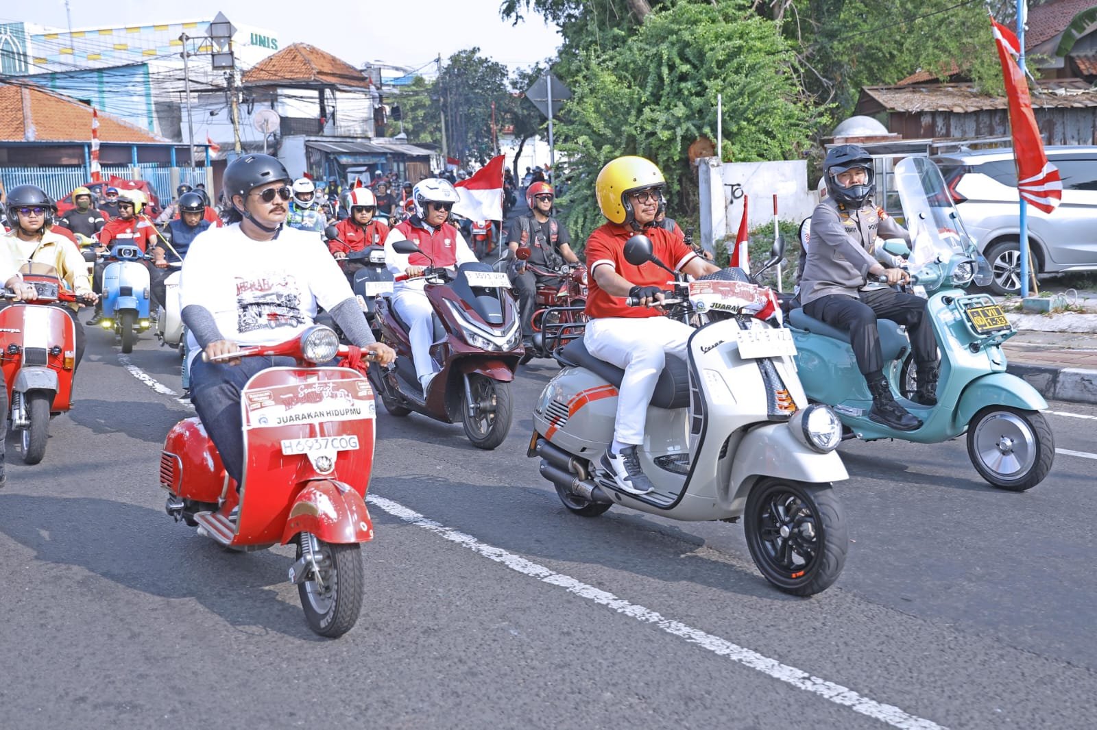 Wali Kota Tangerang Sachrudin-Maryono Ikut Konvoi Kebangsaan, Ajak Komunitas Rider Jadi Pelopor Keselamatan Berkendara