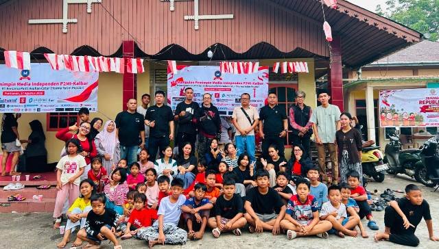 HUT ke-81 RI, DPD P2MI Kalbar Salurkan Sembako dan Alat Sekolah ke Panti Asuhan di Pontianak
