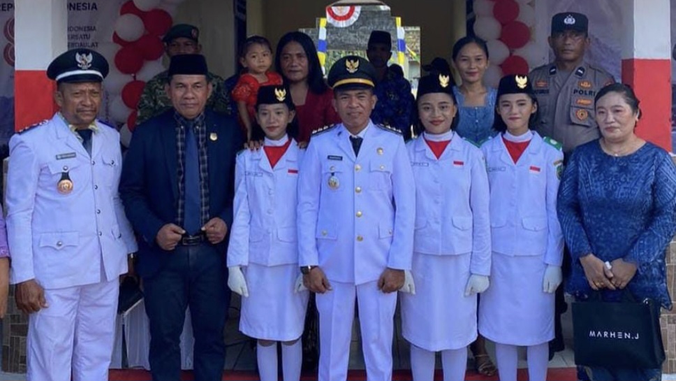 Camat Baru 36 Hari Kerja, Upacara 17 Agustus di Loloda Tengah Kembali Digelar, Paskibra dari Siswi SMP