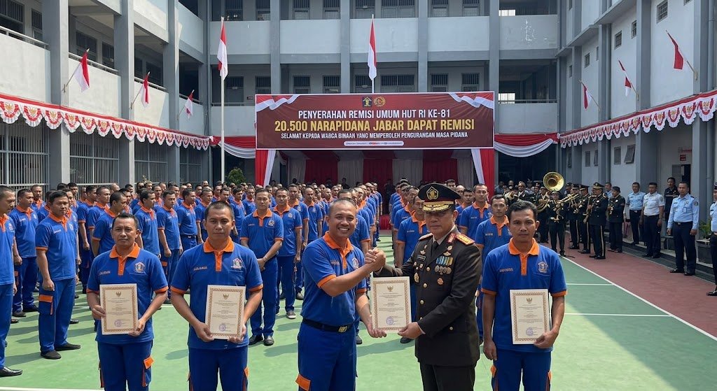20.500 Narapidana di Jawa Barat Terima Remisi HUT ke-81 RI, 346 Orang Langsung Bebas