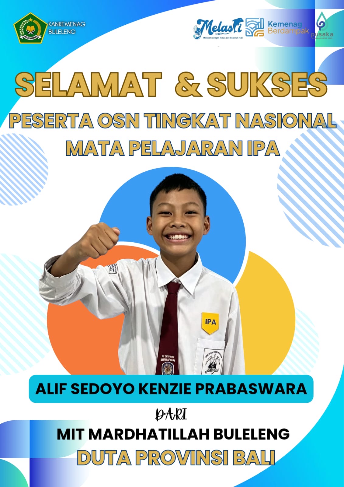 Dua Siswa Madrasah di Buleleng Cetak Sejarah, Lolos Bersama ke OSN Nasional 2026 Bidang IPA dan IPS