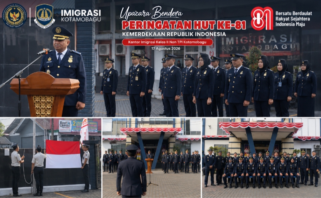 HUT ke-81 RI di Kanim Kotamobagu, Kasi Intelijen Bacakan Amanat Menteri Soal Kedaulatan Negara