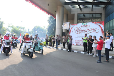 350 Bikers di Tangerang Deklarasi Pelopor Kamtibmas, Tabur Bunga di TMP Taruna Warnai HUT RI ke-81