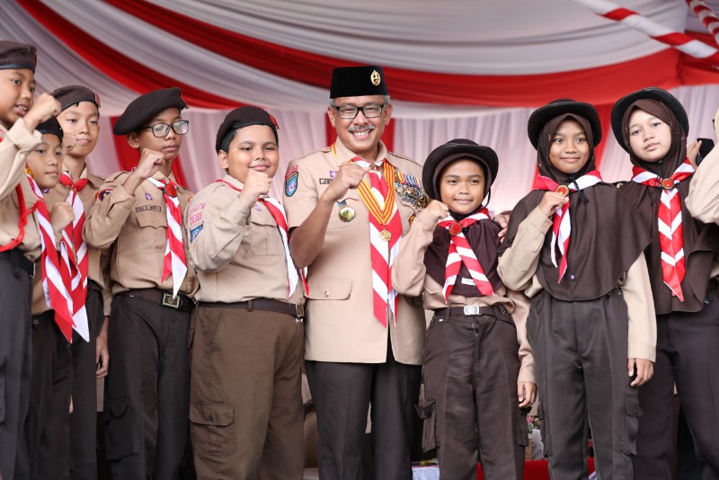 Hari Pramuka ke-65 di Batam, Ketua Kwarcab Jefridin Dorong Anggota Amalkan Tri Satya dan Dasa Darma
