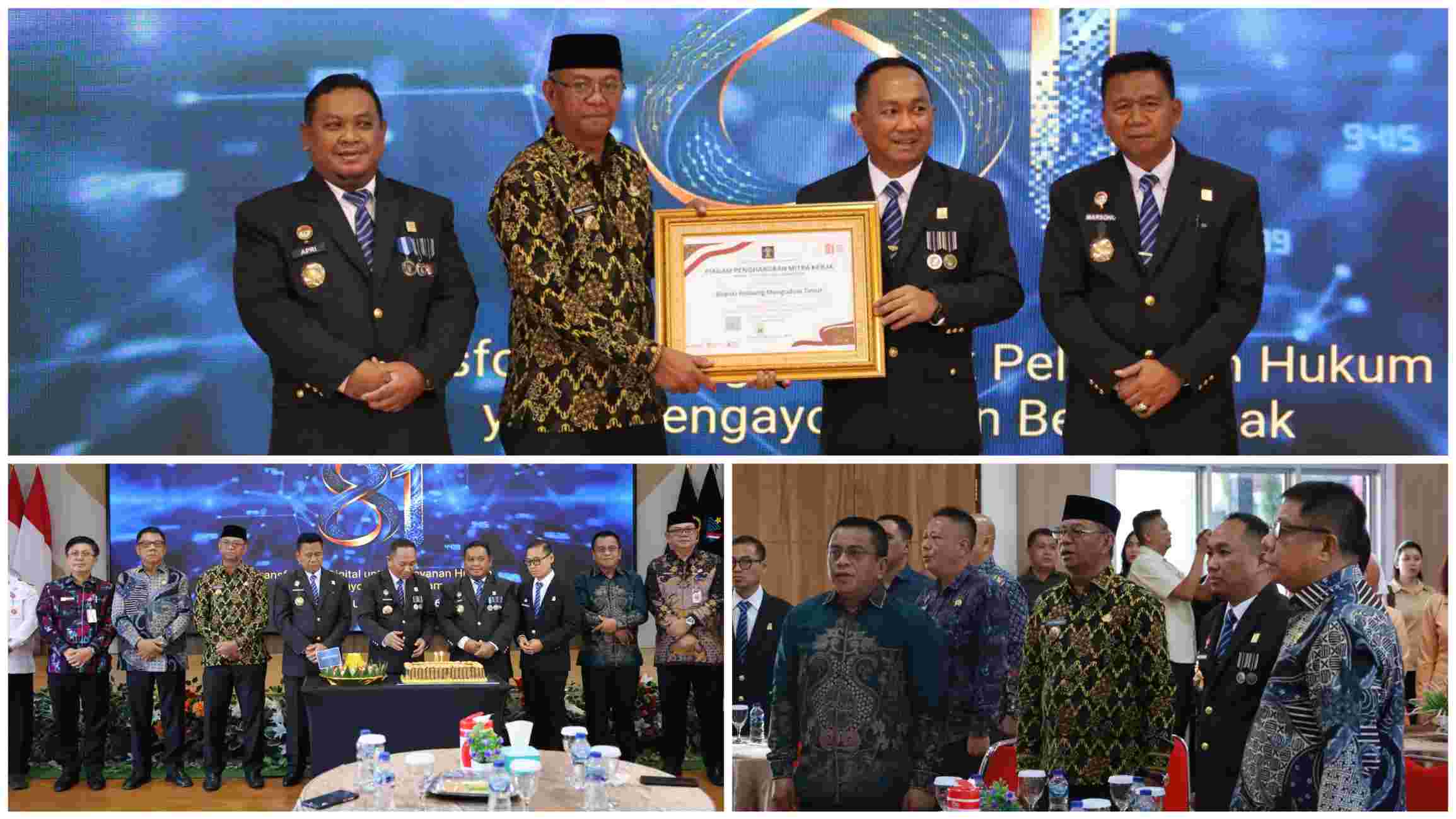 Bupati Boltim Oskar Manoppo Raih Tiga Penghargaan dari Kemenkum RI, Reformasi Hukum Raih Predikat Sangat Baik