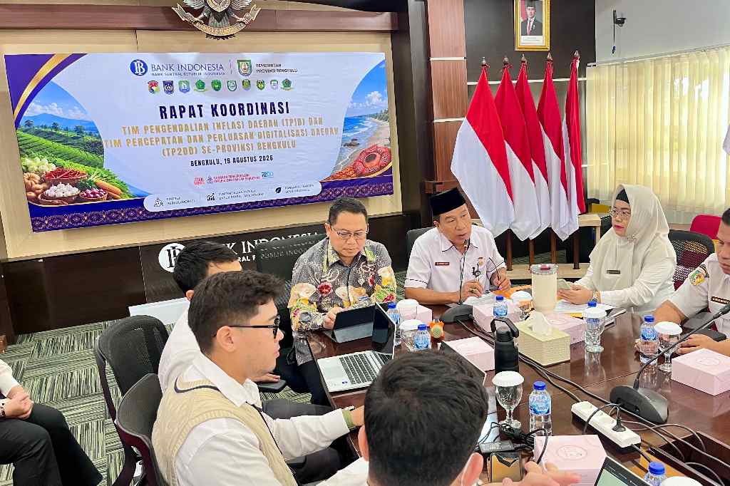 Pemprov Bengkulu dan BI Sepakati Langkah Taktis Jaga Stok Pangan dan Perluas Transaksi Non-Tunai di 10 Kabupaten Kota