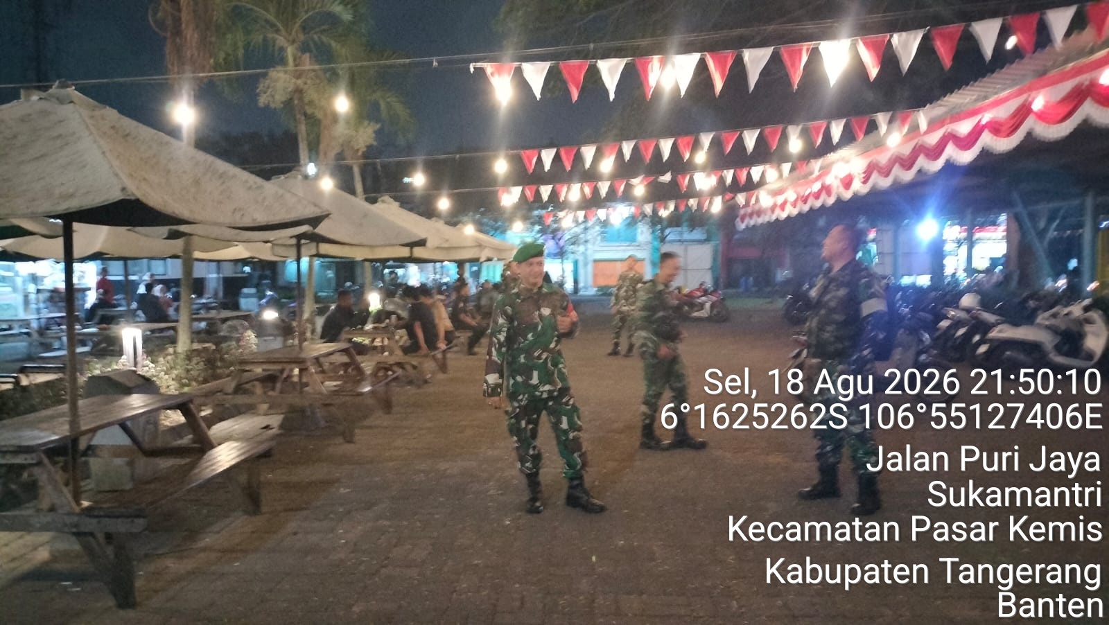 Koramil Pasar Kemis Gelar Patroli Malam di 5 Ruas Jalan Raya, Targetkan Tawuran Remaja dan Balap Liar
