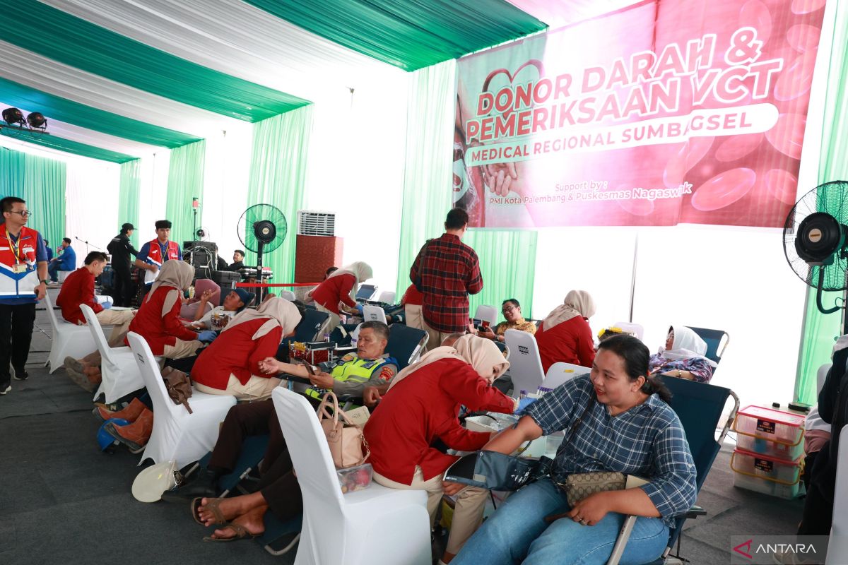 Stok Darah PMI Palembang Defisit 2.000 Kantong per Bulan, Pertamina MOR II Gelar Donor Massal untuk Tekan Kekurangan