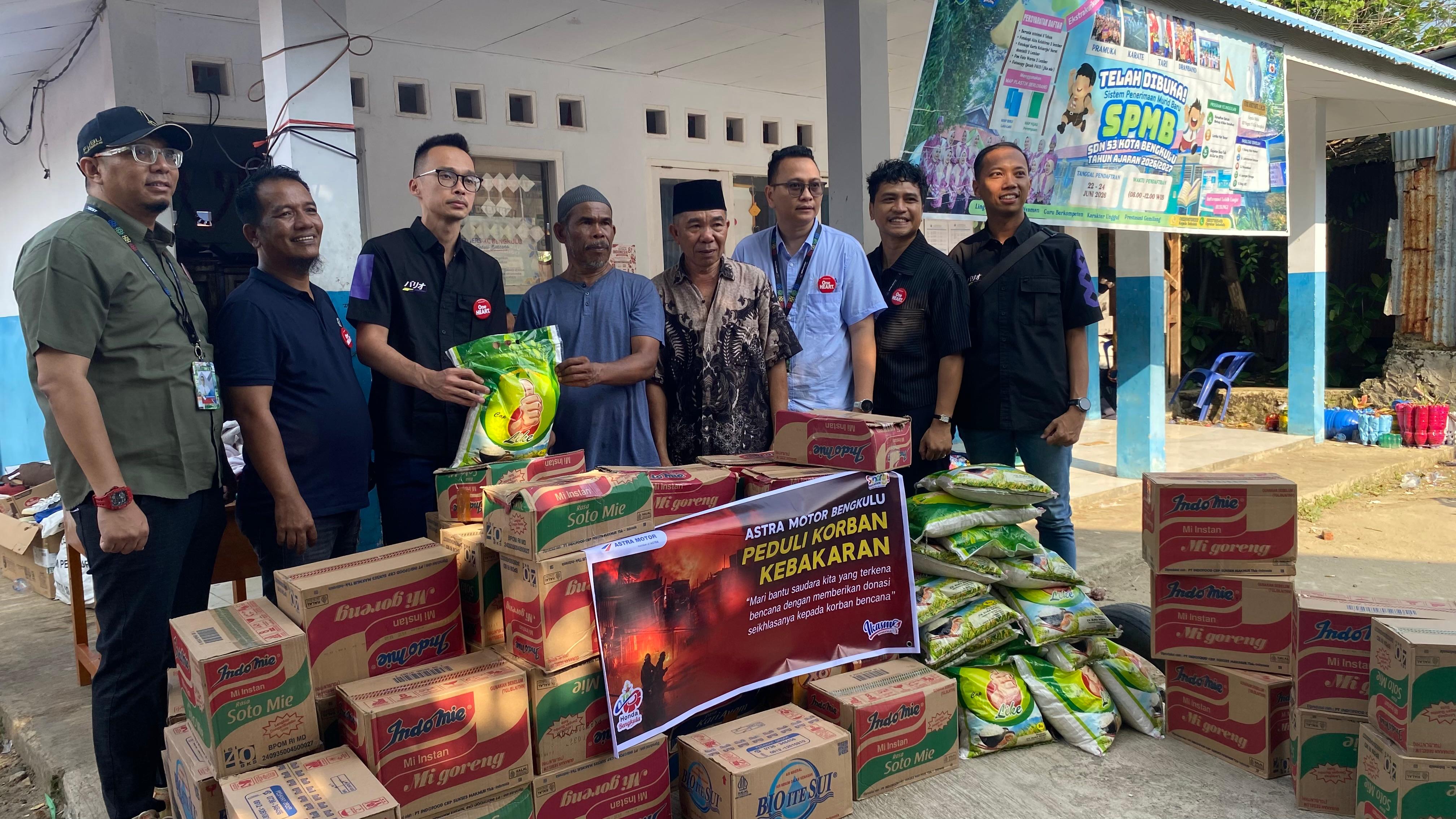 Kepedulian Astra Motor Bengkulu untuk Korban Kebakaran: Bantuan Kedua Disalurkan ke Gang Damai