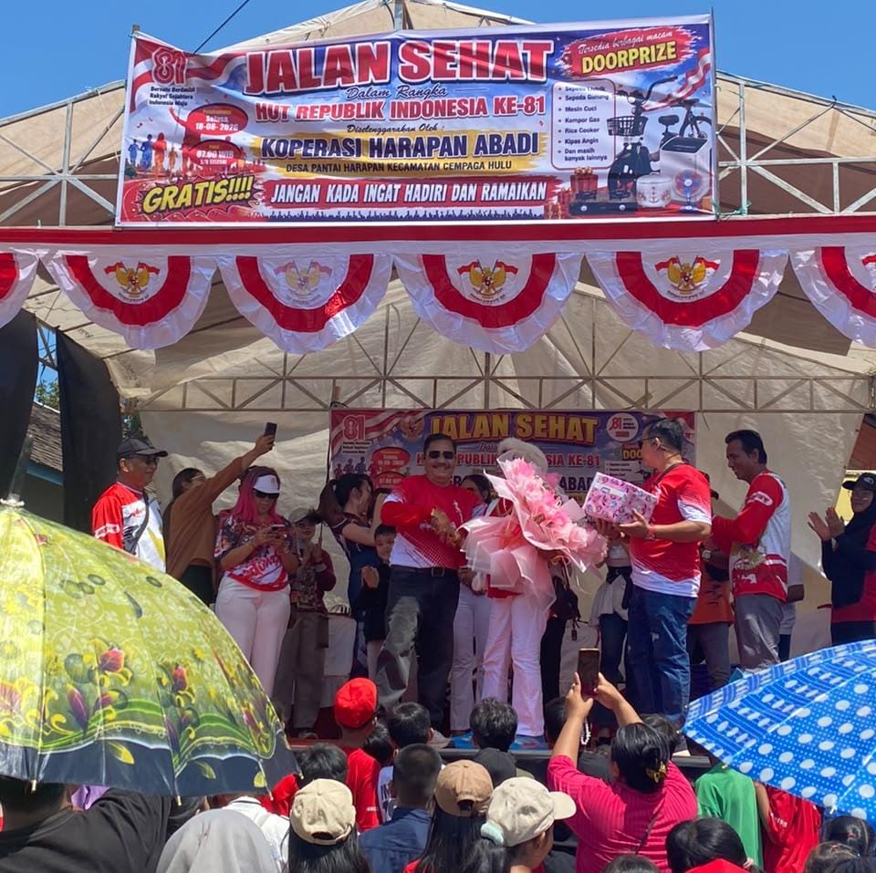 Koperasi Harapan Abadi Ajak Warga Cempaga Hulu Jalan Sehat Bertabur Hadiah, Siapkan Paket Umroh Tahun Depan
