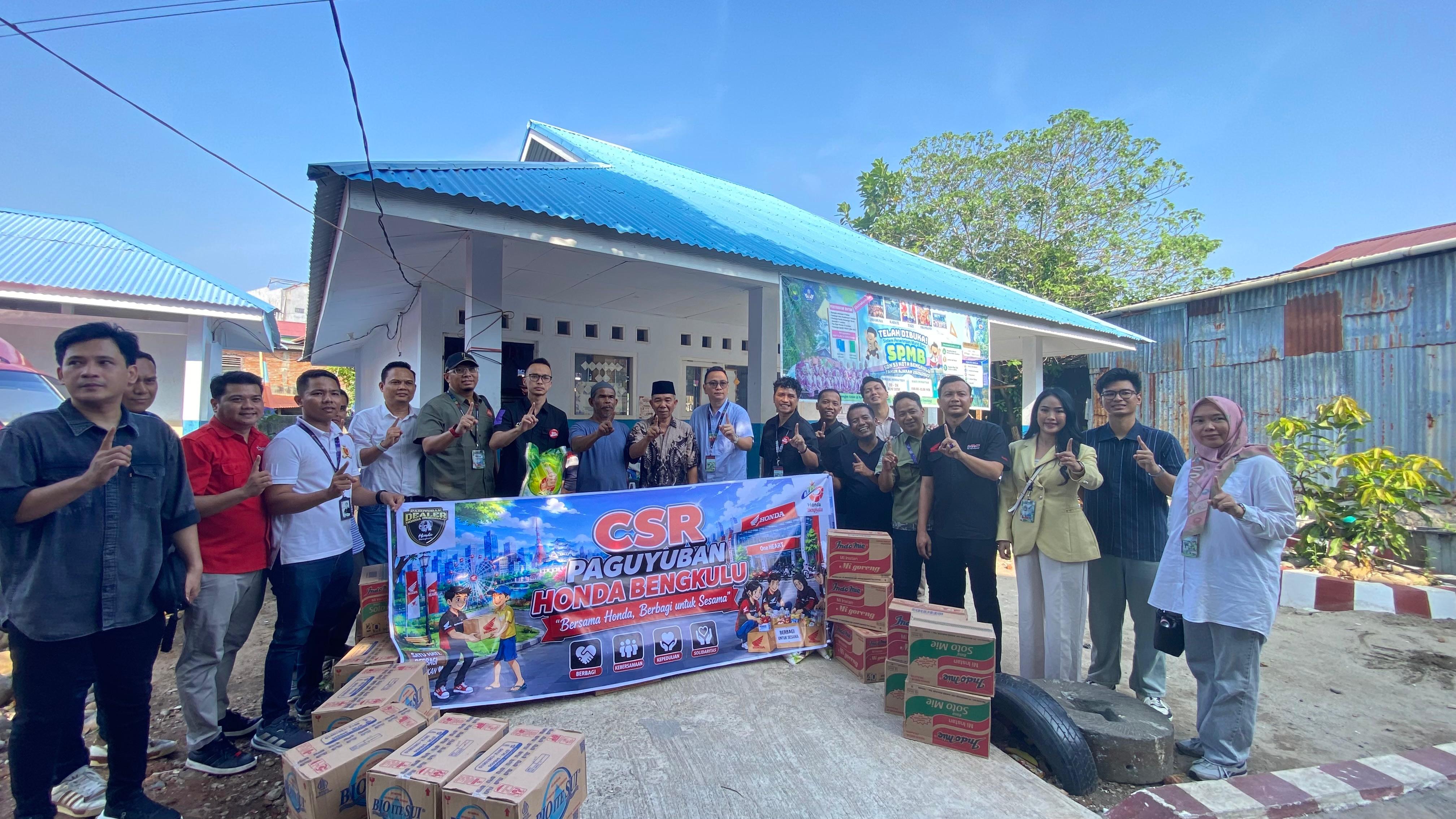 Paguyuban Honda Bengkulu Salurkan Bantuan CSR untuk Korban Kebakaran di Gang Damai